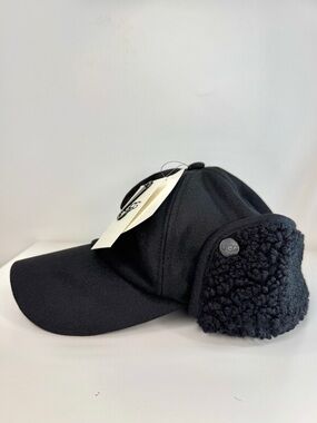 UGG Wool & Faux Shearling Trapper Hat Black Men  L/XL NWT  New